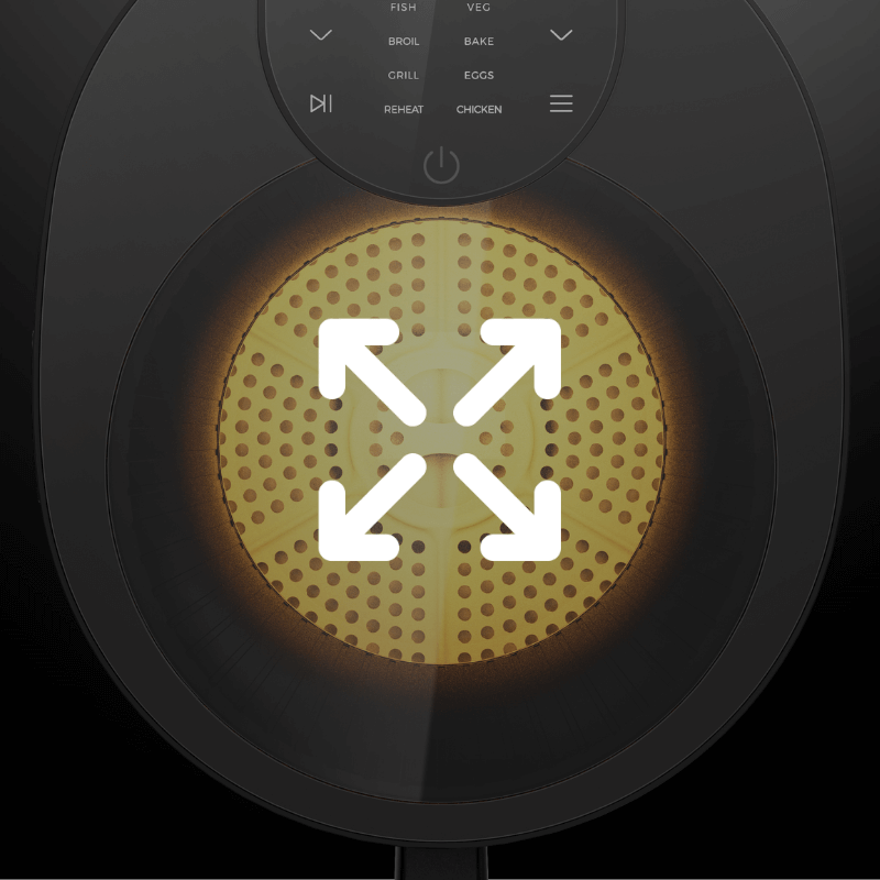 Stor kapacitet på 5 liter