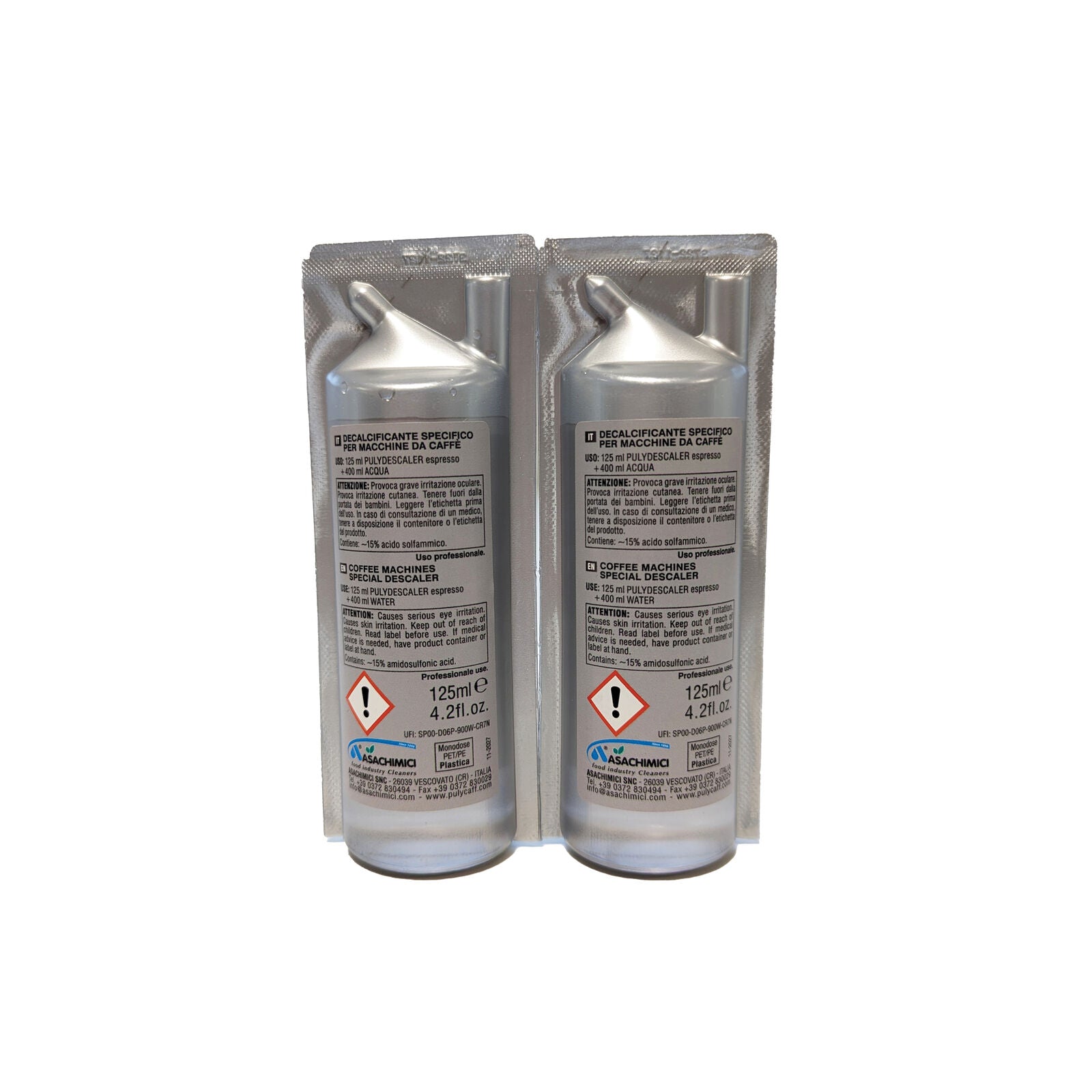 Lelit 2*125 ML Bottles Descale - PLA9204 White