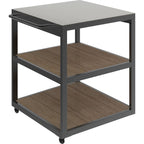 Witt Pizza Trolley Side table 1/2 Pizza Station Black/Silver
