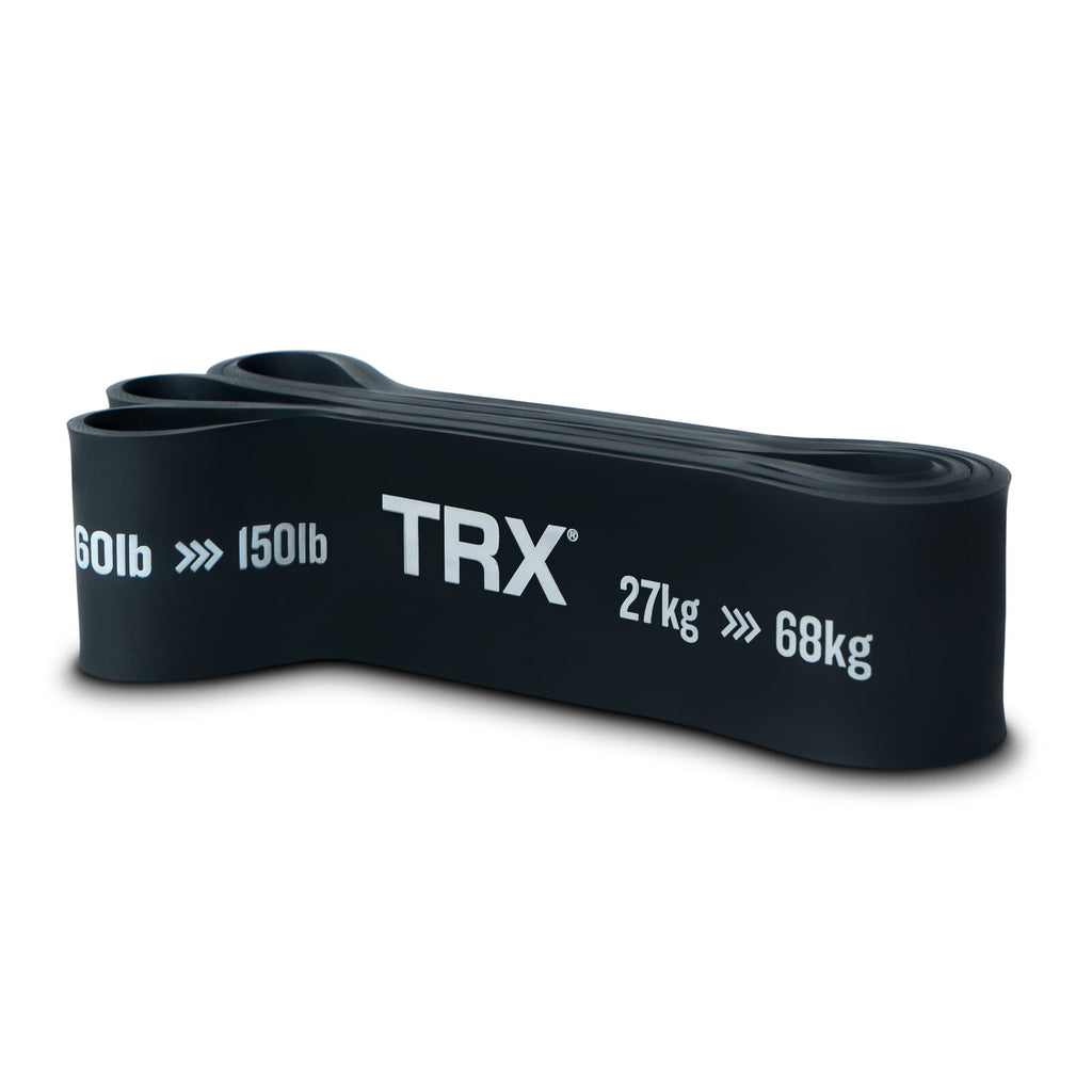 TRX Elastiske Modstandsbånd, 27-68 kg, Tunge Elastikbånd til træning Sort