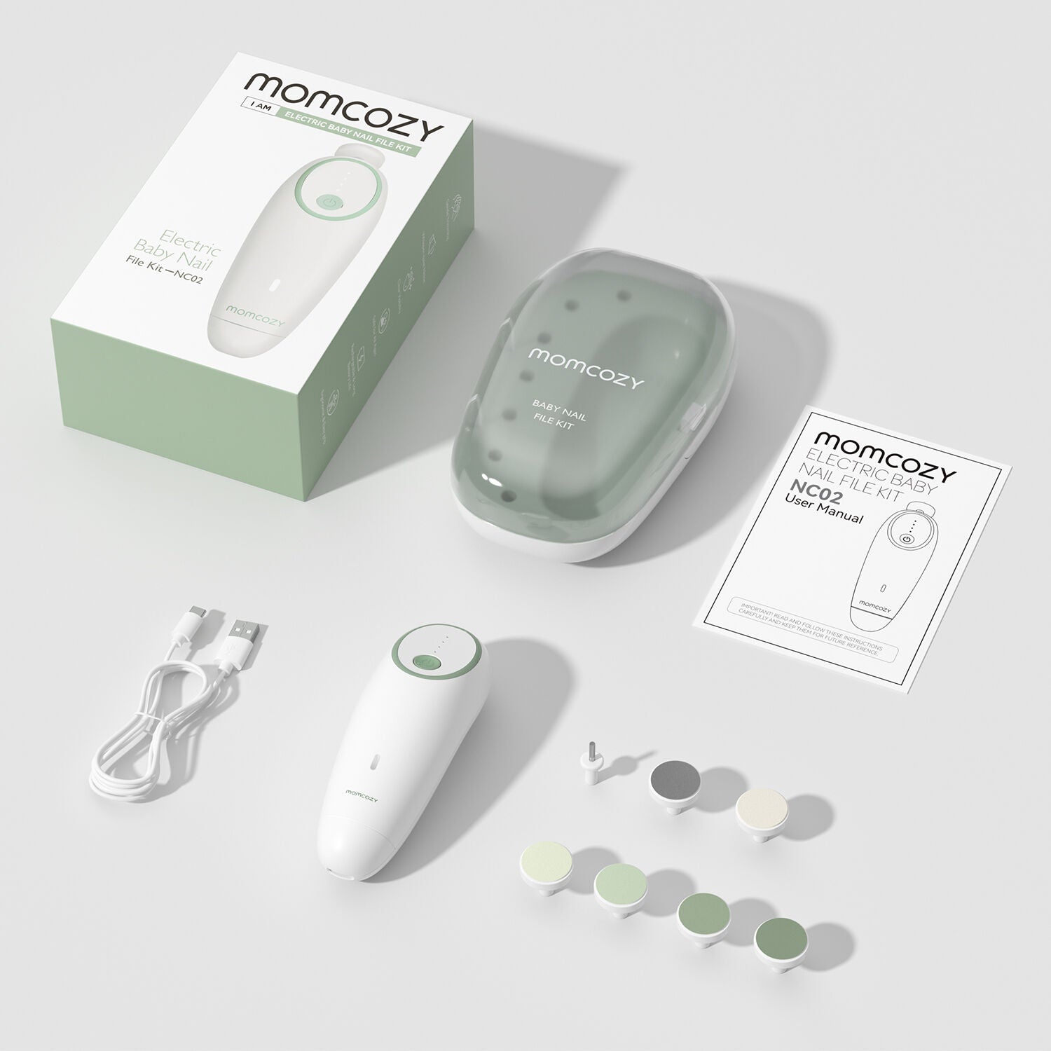 Momcozy Electric Baby Nail File - Low Noise Grooming