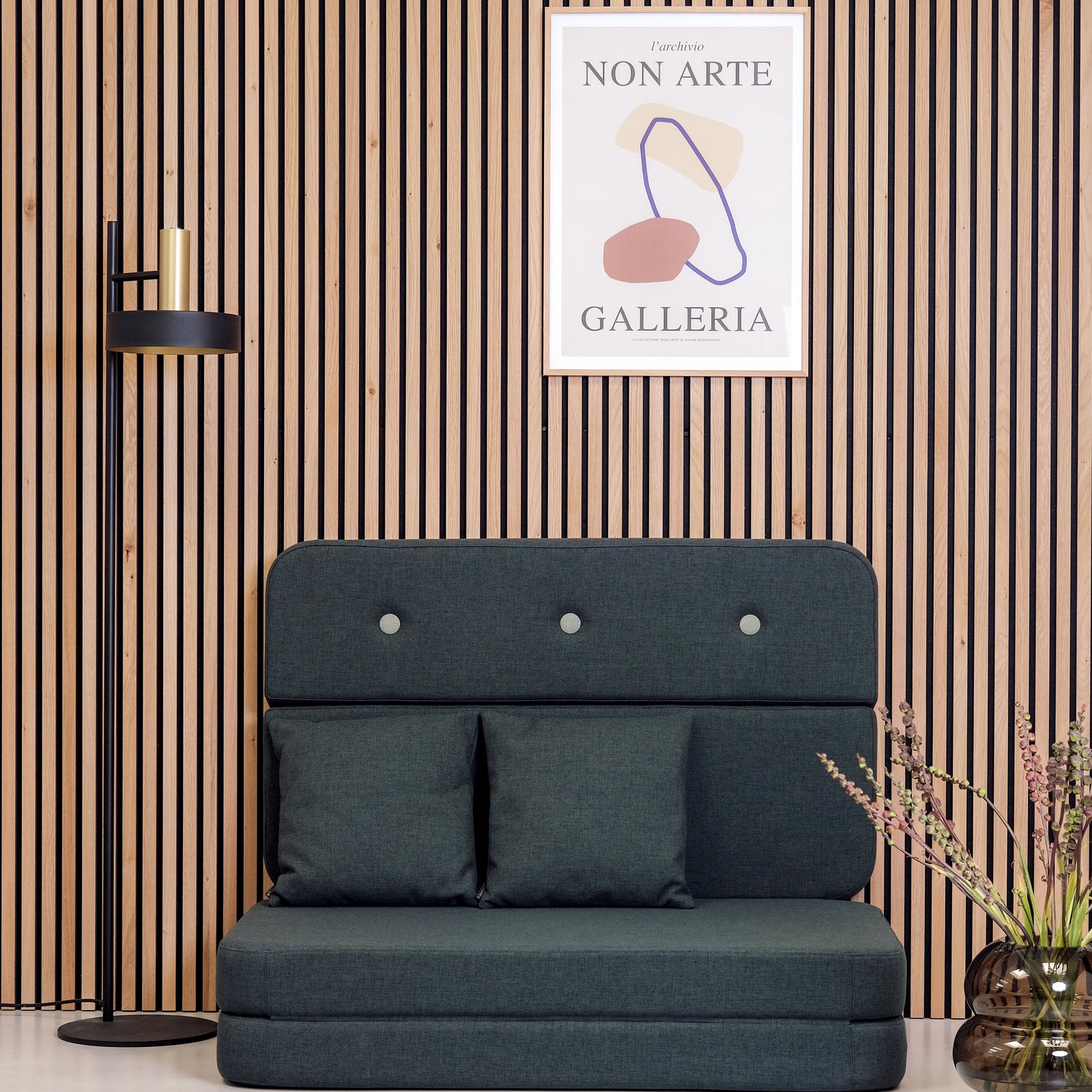 By KlipKlap KK 3 Fold XL 200 cm Deep Green w. Light Green
