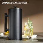Espro P6 2132C2-19BK ranskalainen pressopannu musta teräs