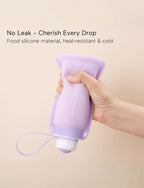 Momcozy Silicone 5pcs Reusable Milk Storage Bag Grey