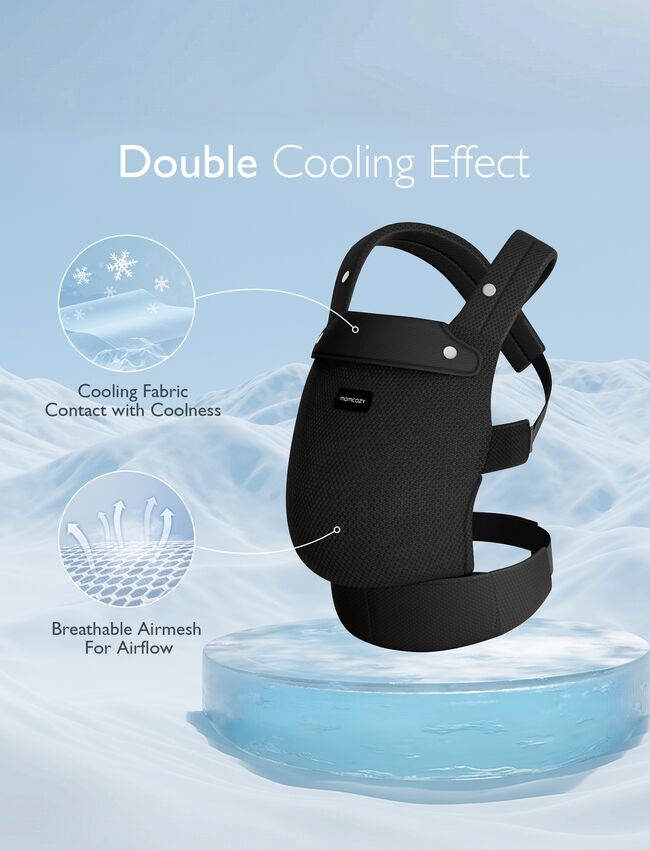 Momcozy Newborn to Toddler Air Mesh Soft Structured Carrier Black