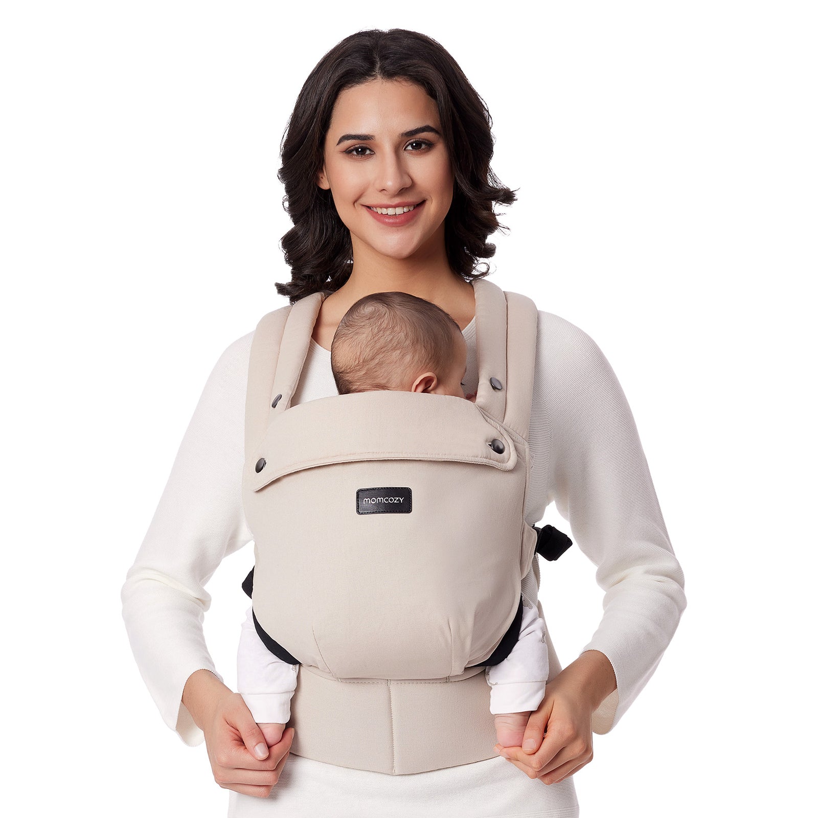 Momcozy PureHug Cotton Soft Structured Carrier Khaki