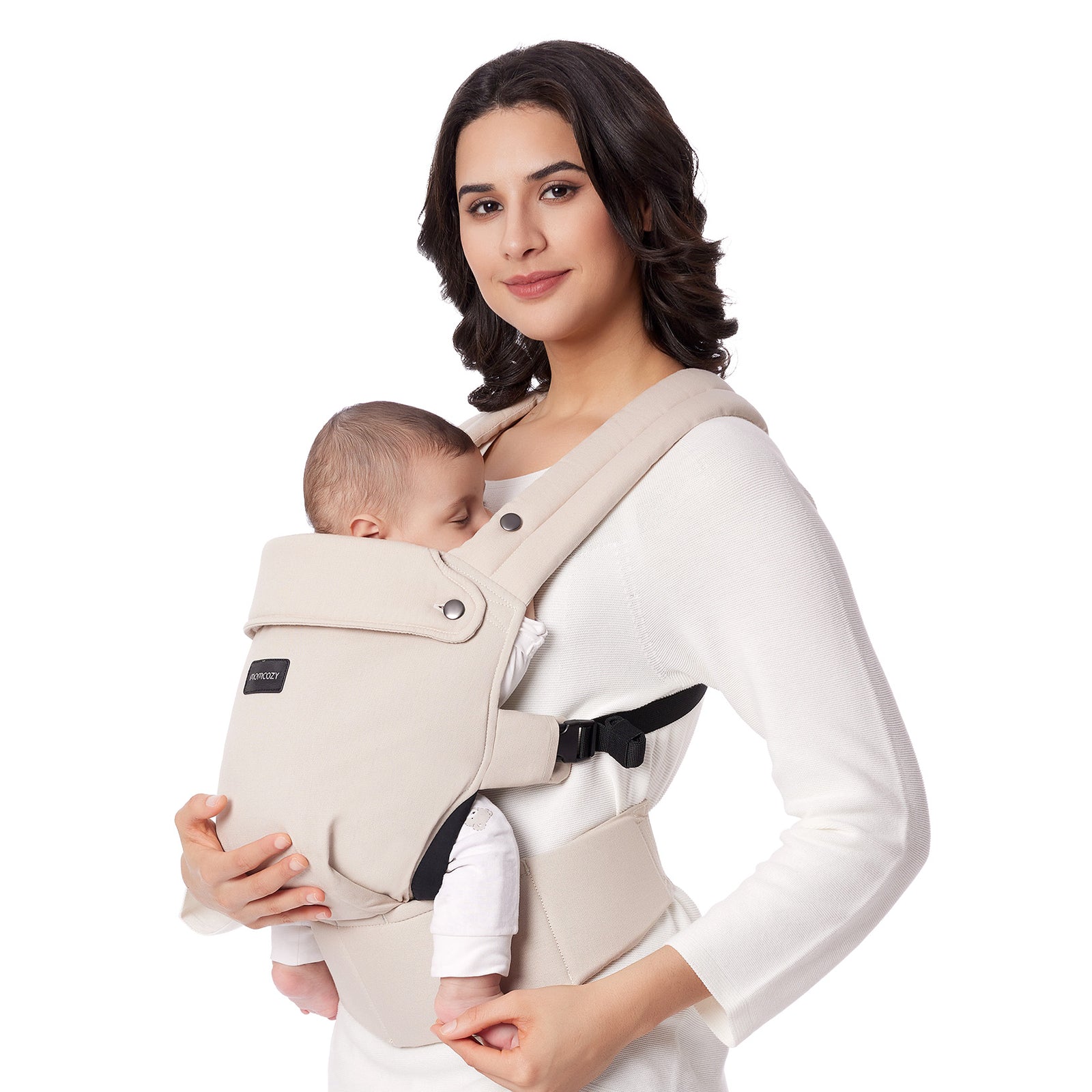 Momcozy PureHug Cotton Soft Structured Carrier Khaki