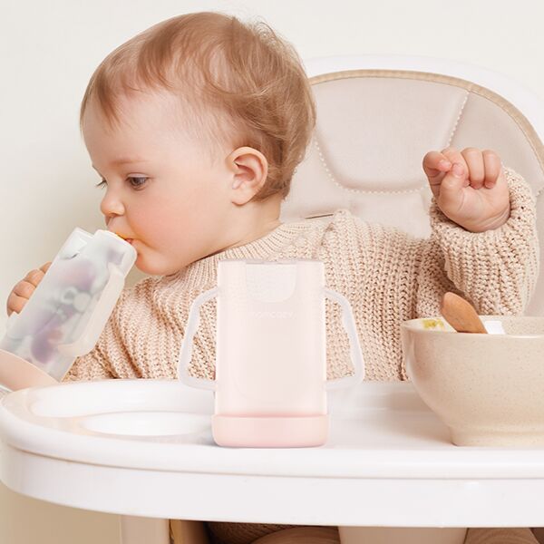 Momcozy Squeeze Proof Holder Baby Food Maker Pink