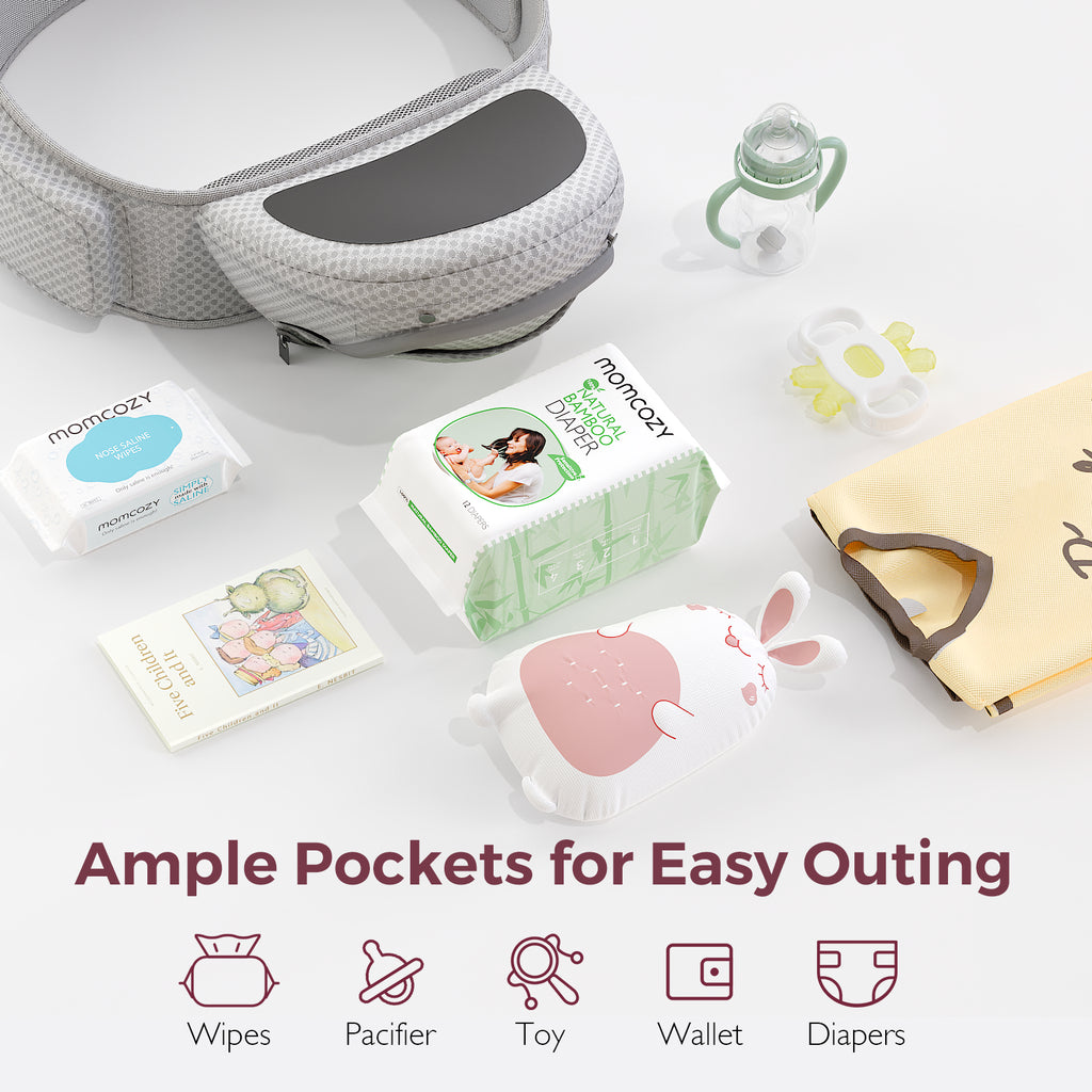 Momcozy Vauvan Kantoreppu Air Mesh Lantioistuin Harmaa