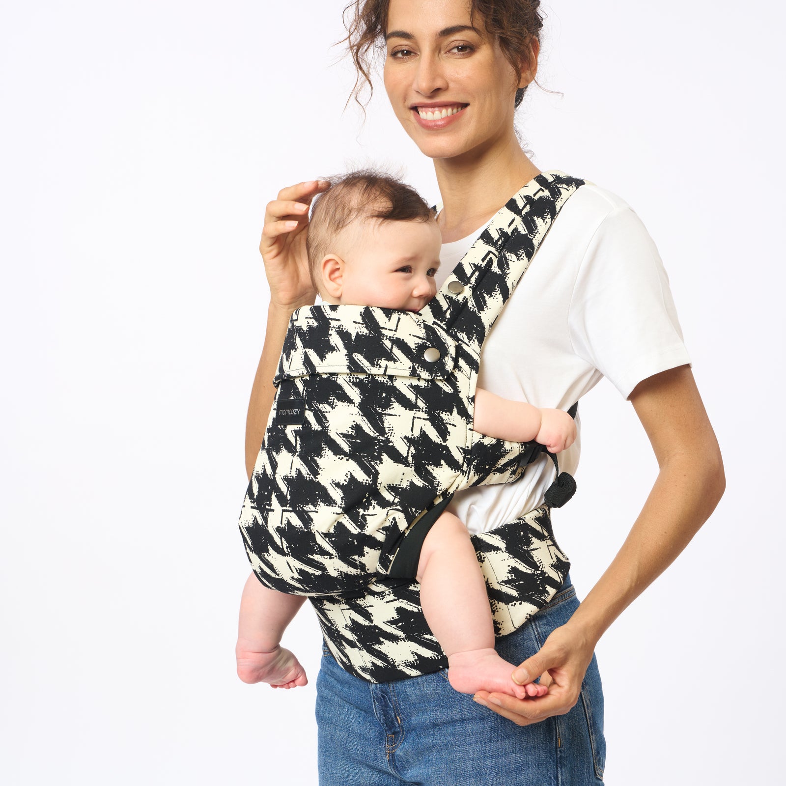 Momcozy PureHug Cotton Soft Structured Carrier Houndstooth