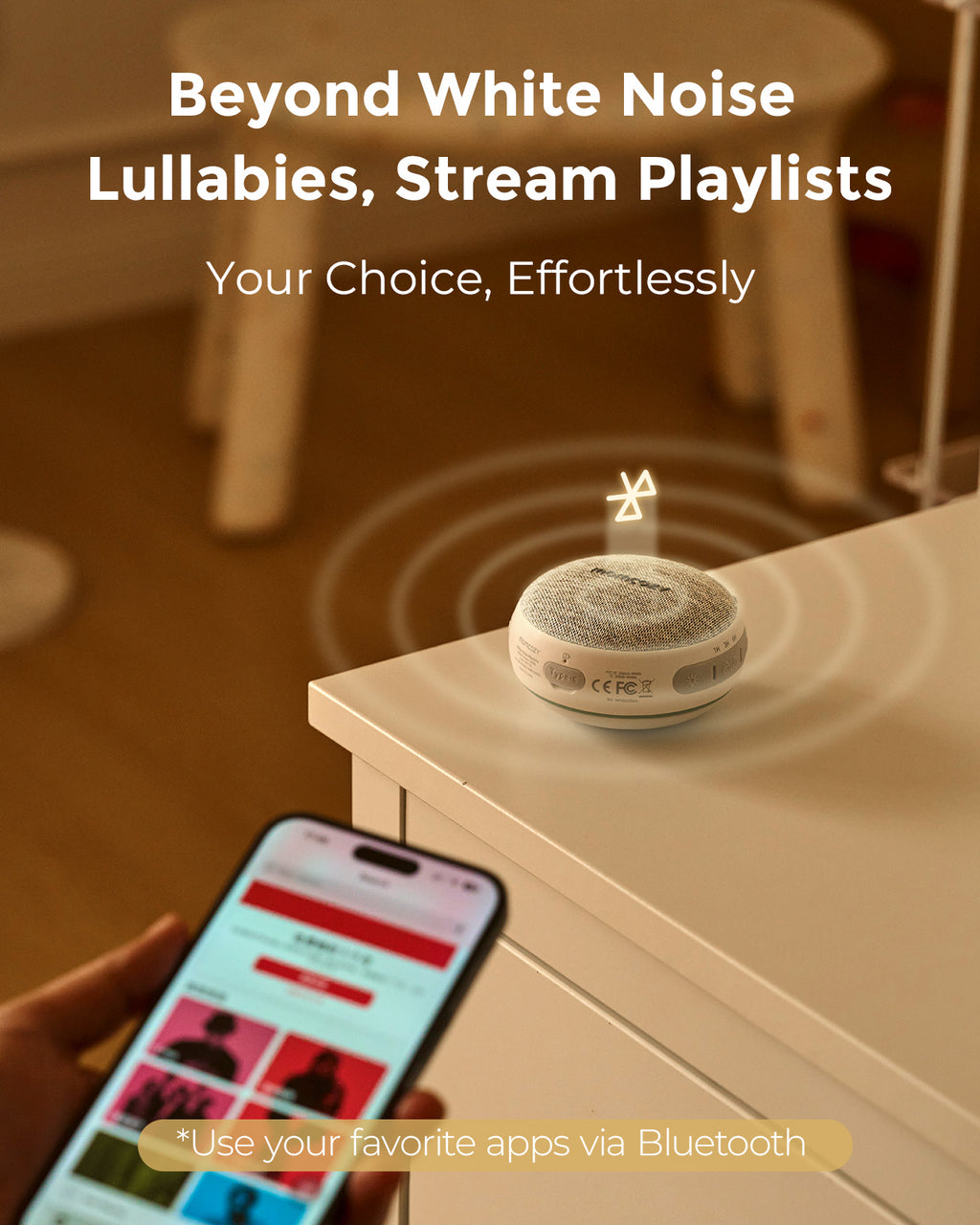 Momcozy Kannettava Yövalo ja Vauvan Äänikone