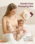 Momcozy YN08 2XL Håndfri Pumpnings-BH Natur