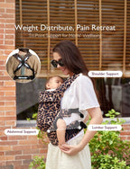 Momcozy PureHug Cotton Soft Structured Bæresele Leopard