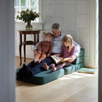 By KlipKlap KK 3 Fold Sofa Single Dyp Grønn m. Lys Grønn