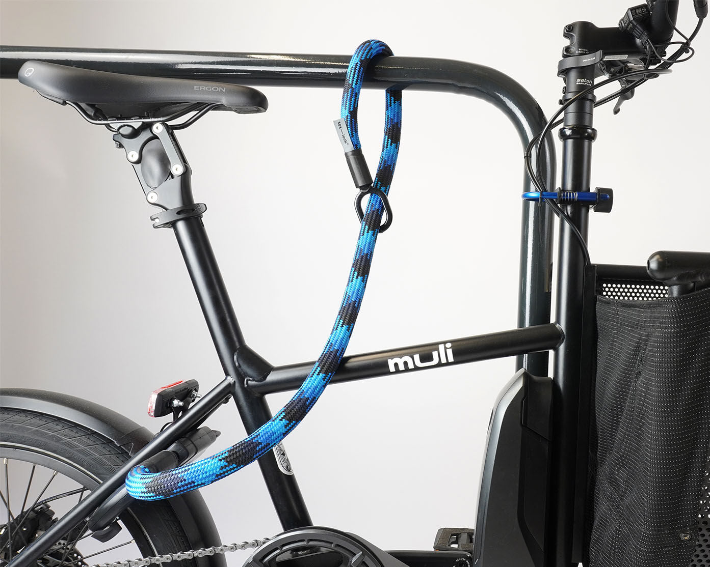 Texlock Mate, størrelse M (120 cm) cykellås blå