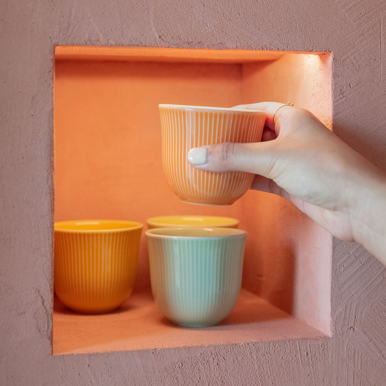 Loveramics 150ml Embossed Cup Orange