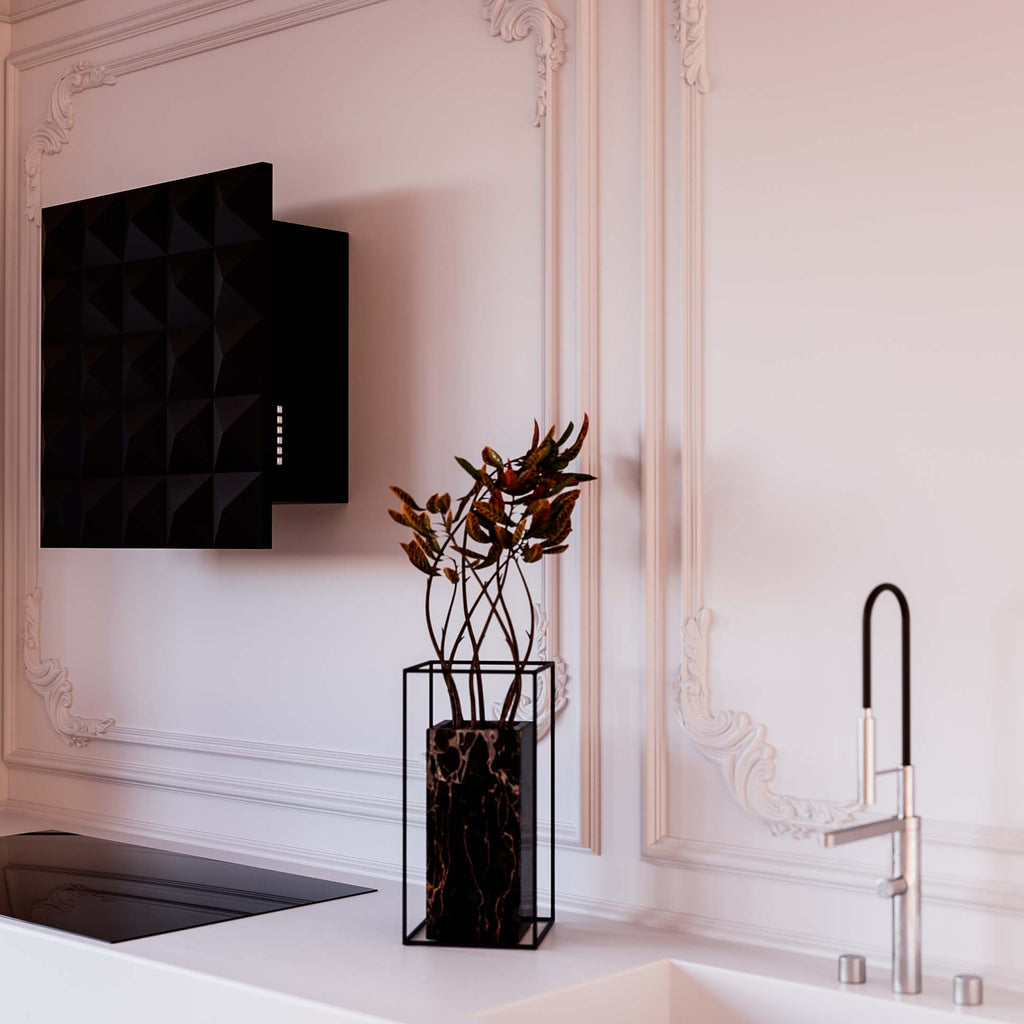 Witt Mosaik Matte Black Wall hanging hood Black