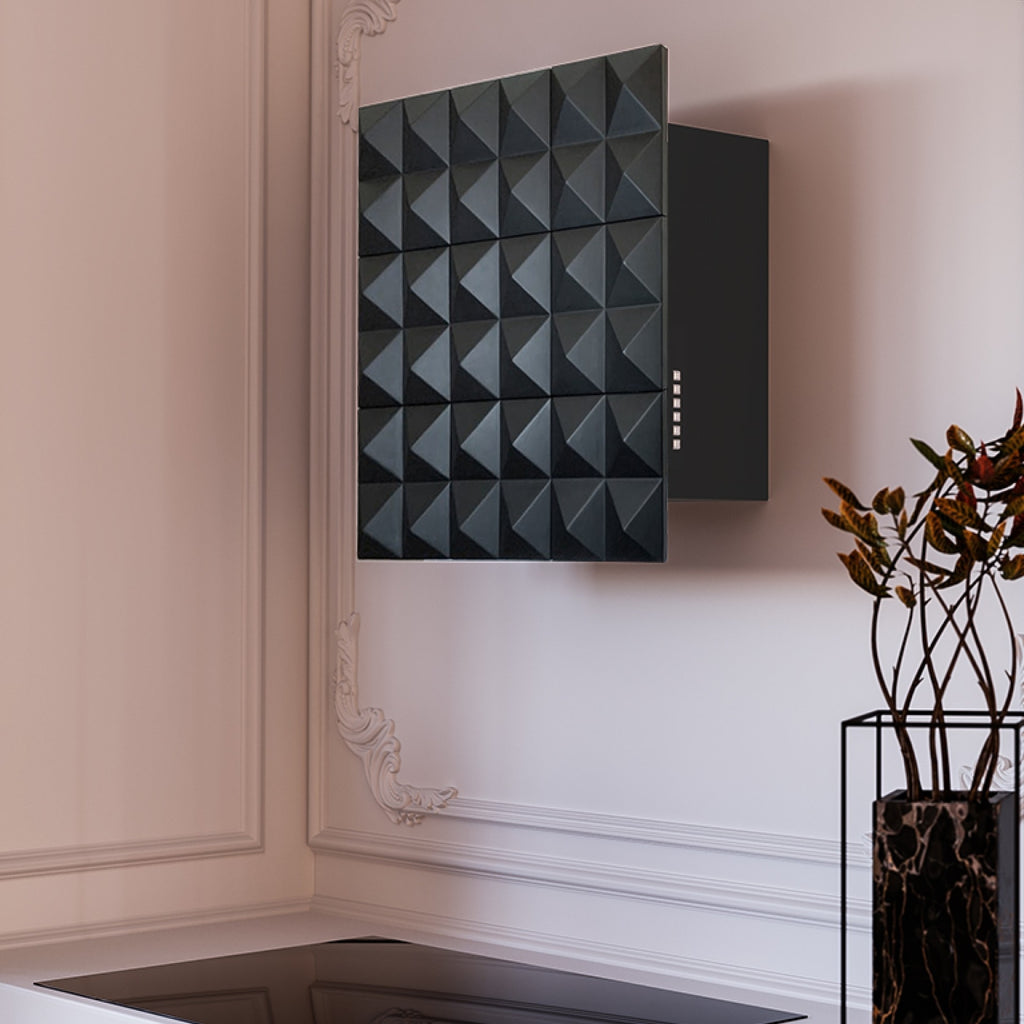 Witt Mosaik Matte Black Wall hanging hood Black