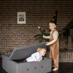 By KlipKlap Leg Fold Kvadrat Blå Grå m. Grå