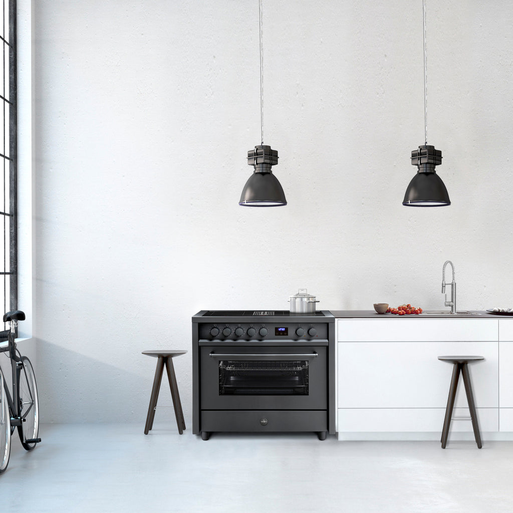 Witt Embrace 90 Afzuigkap MB Inductiekookplaat Zwart