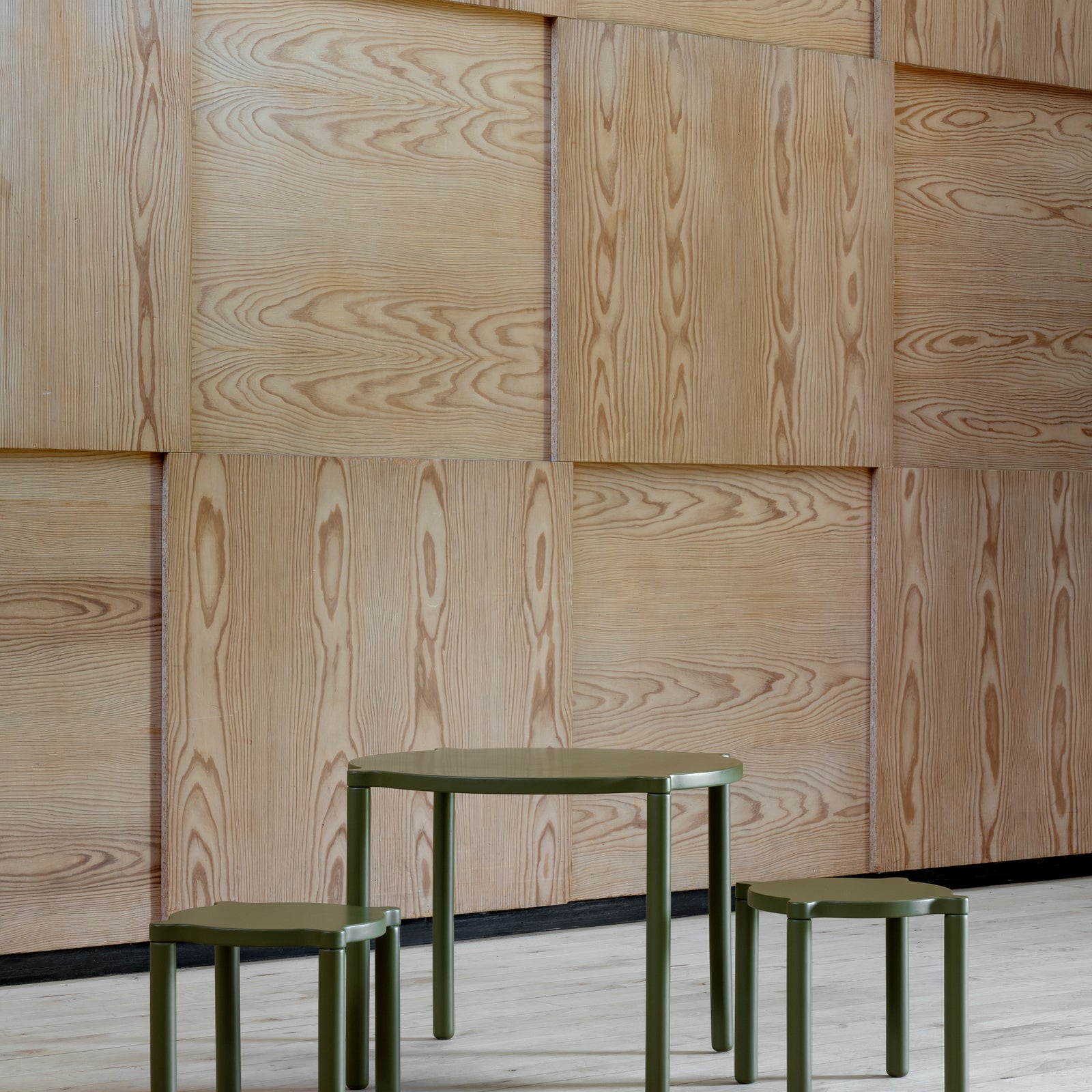 By KlipKlap Stacking Table Olive Green