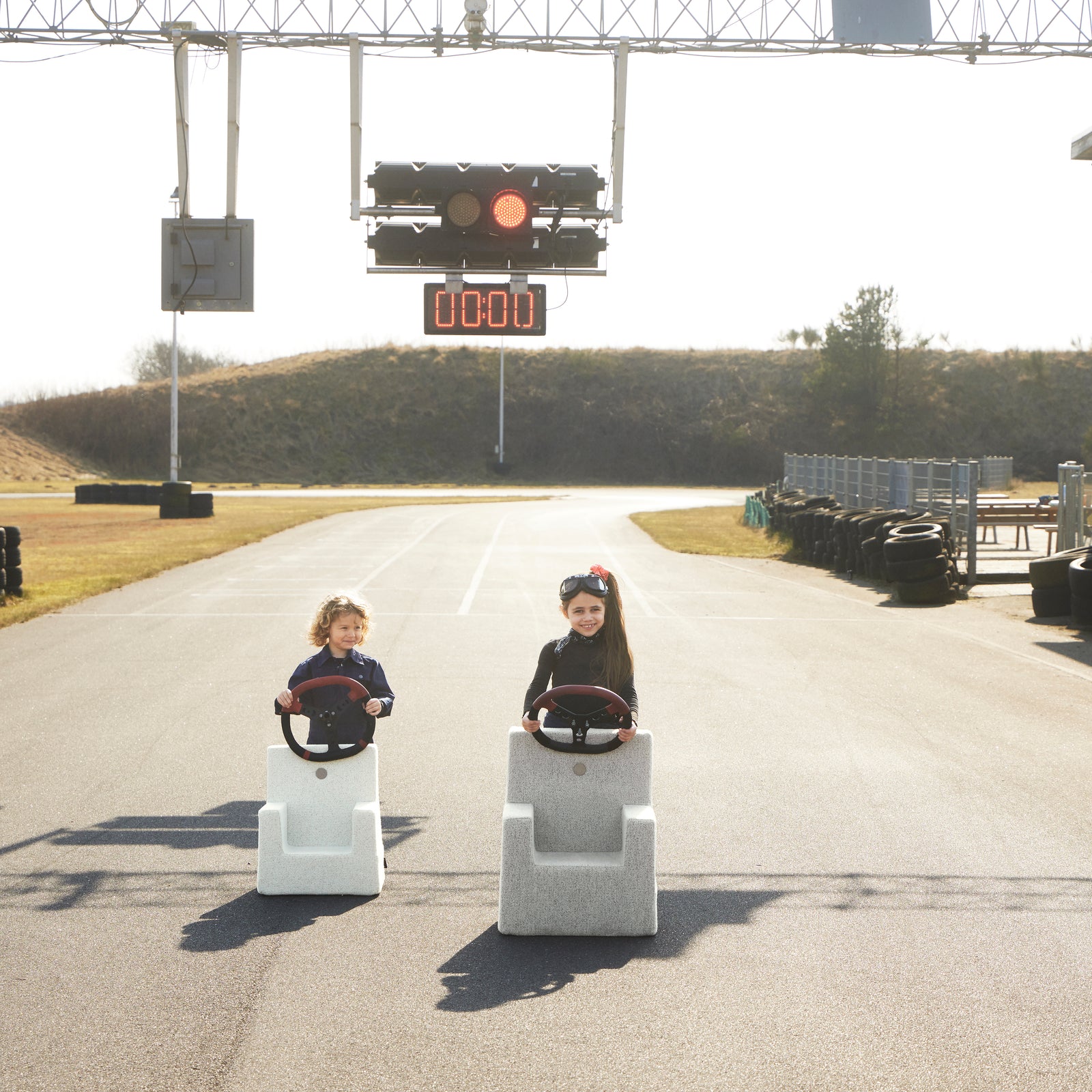 By KlipKlap KK Kids Chair XL Beige bouclé w. sand