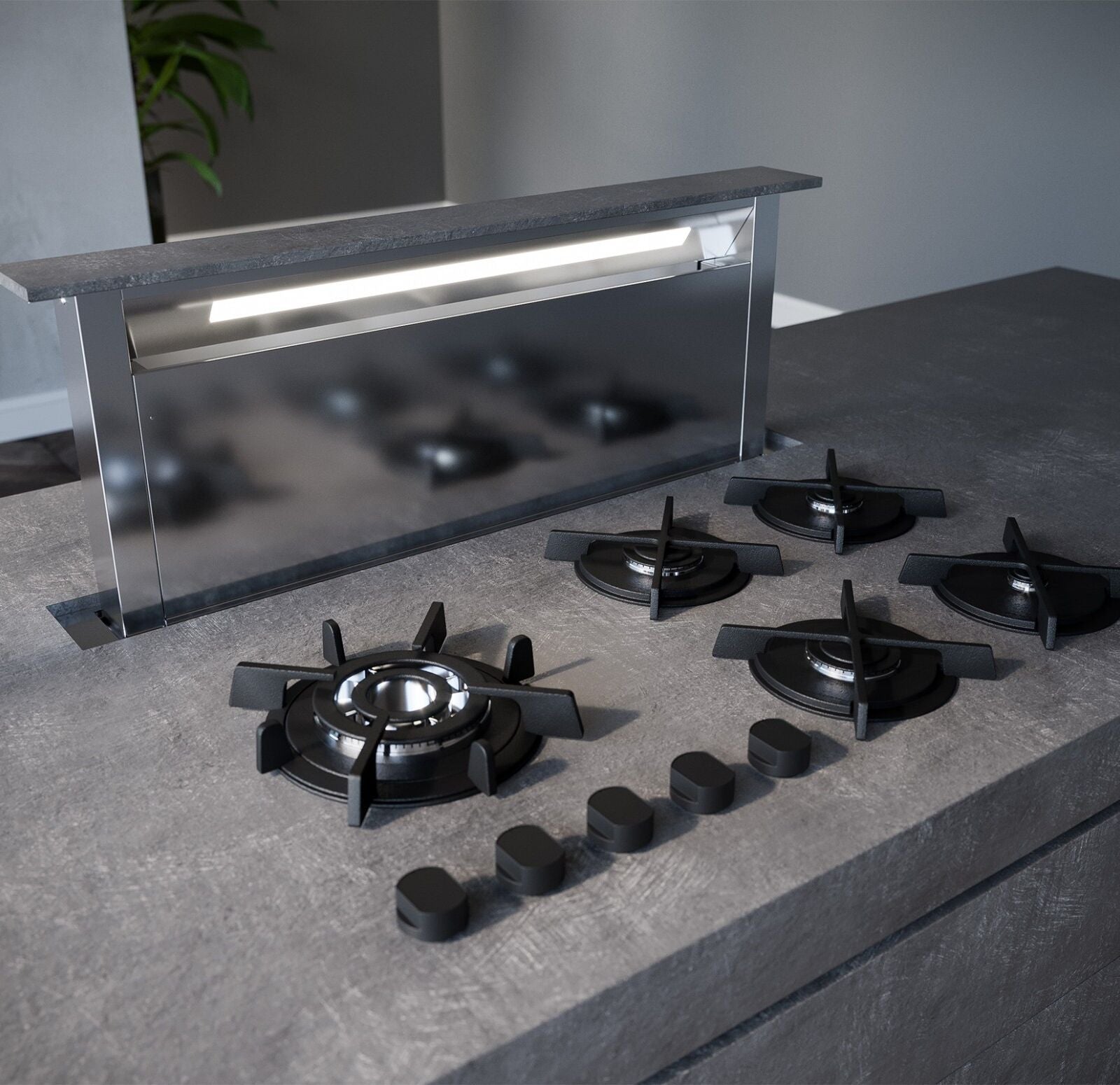 Witt Stone 90 EM Down draft hood Stainless steel