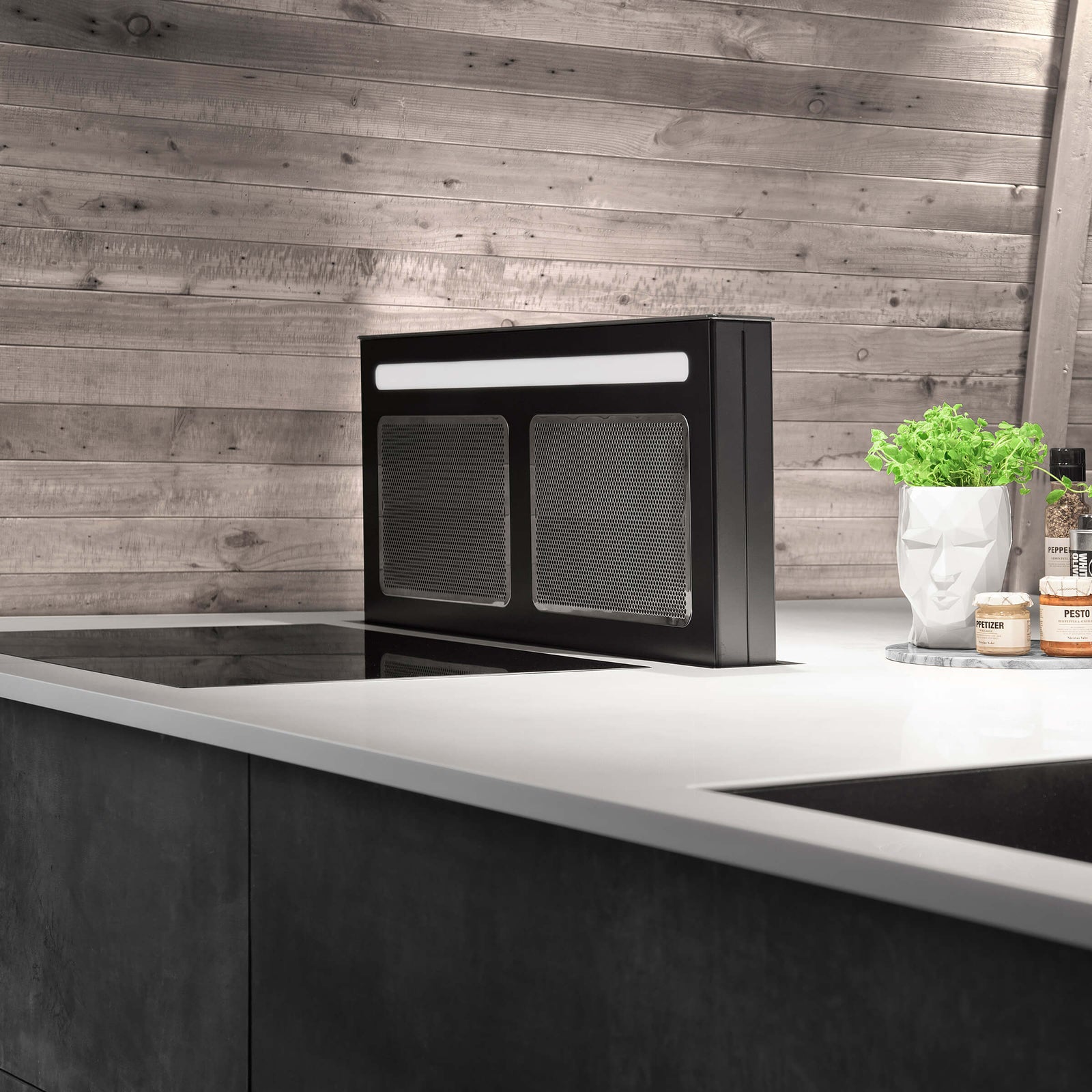 Witt Glider 90 B Downdraft emhætte Sort