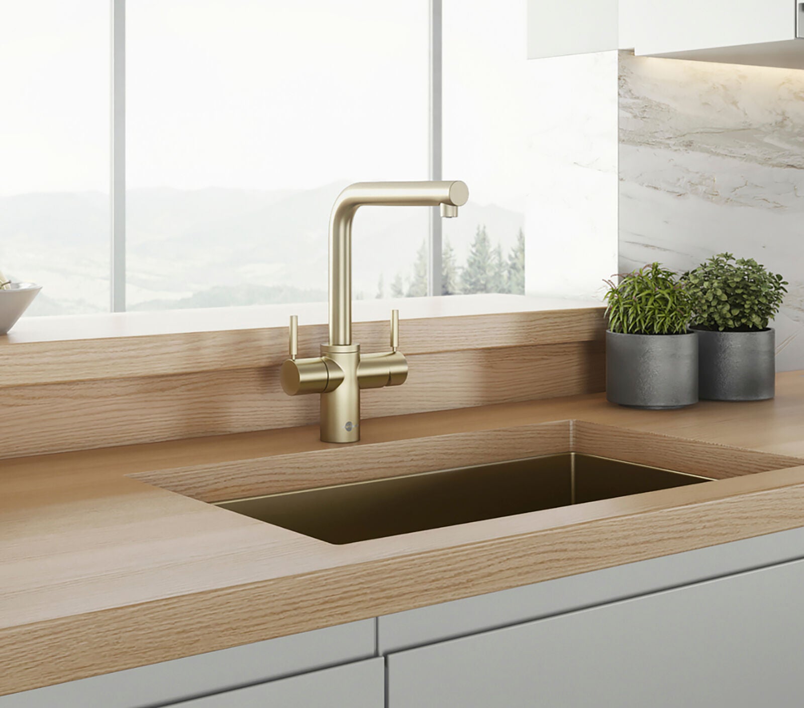 Insinkerator 3N1 Tap - L Shape Tap Gold