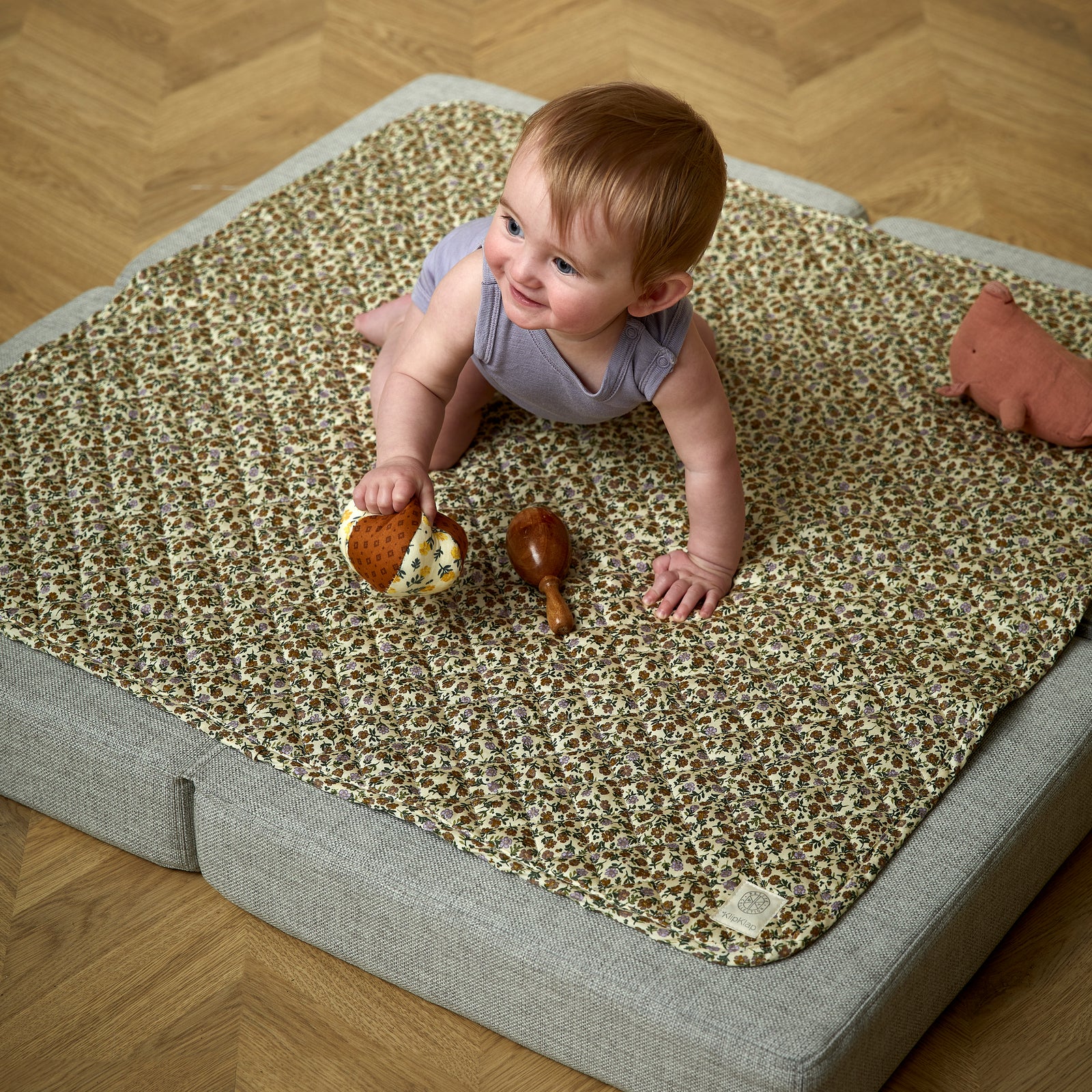 By KlipKlap Bed Blanket Poetic Garden Honey