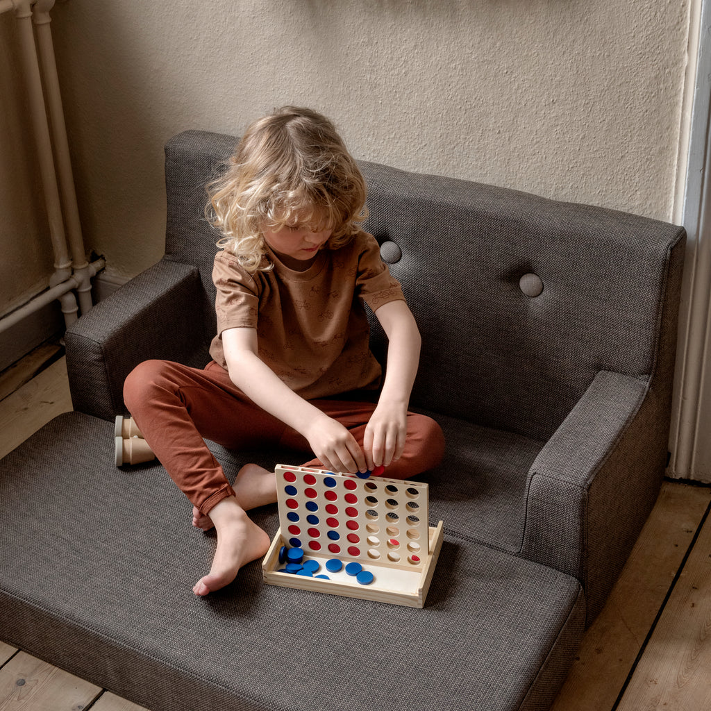By KlipKlap KK Kids Soffa Brun med Sand