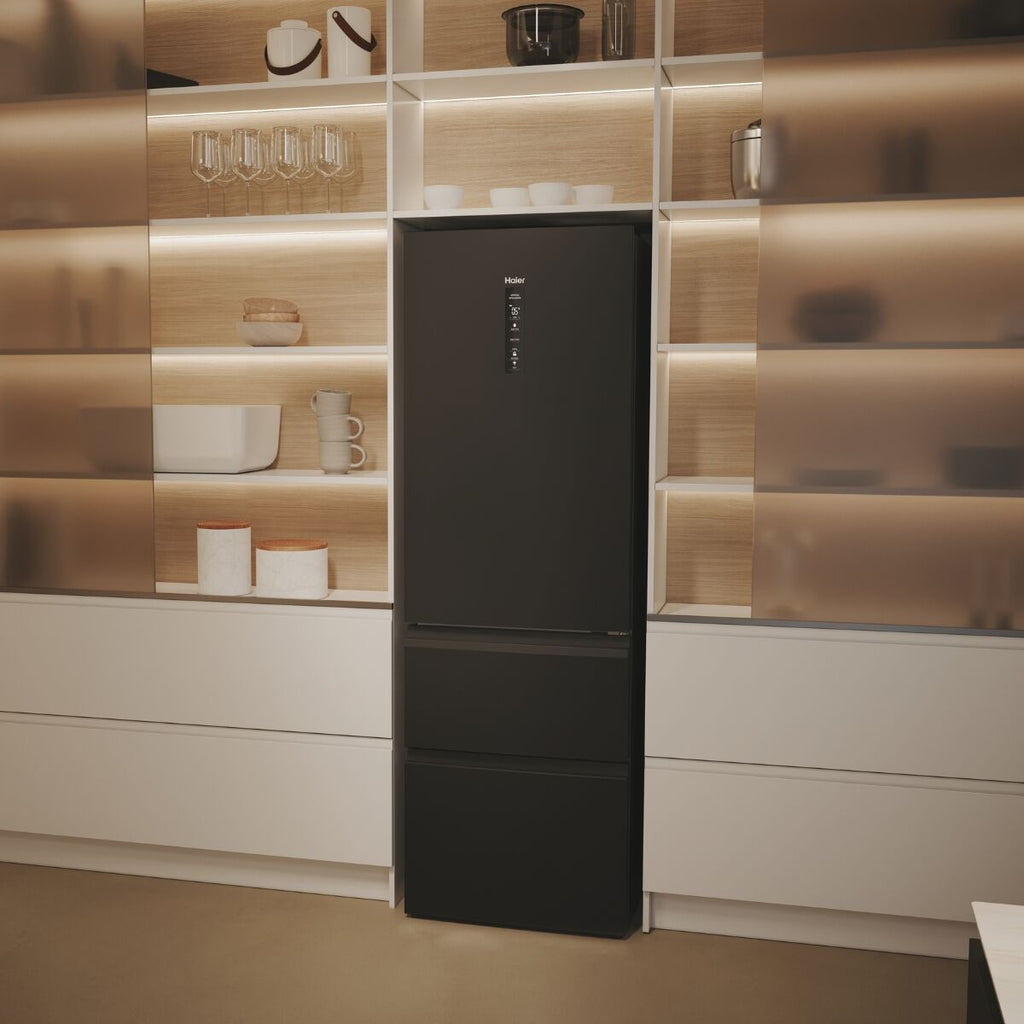 Haier HTW5618DNPT Køle-fryseskab Sort