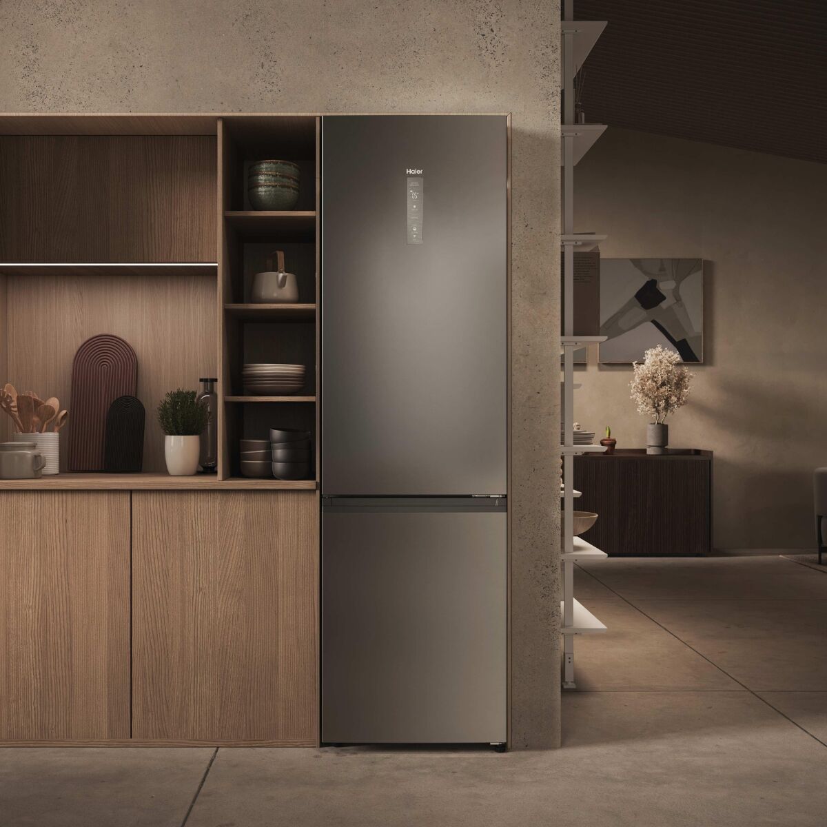 Haier HDPW3620DNPK Køle-fryseskab Rustfrit stål