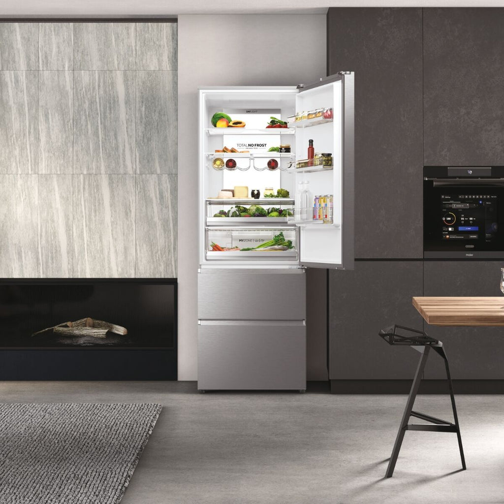 Haier HTW7720BNMM Fridge-freezer Stainless steel