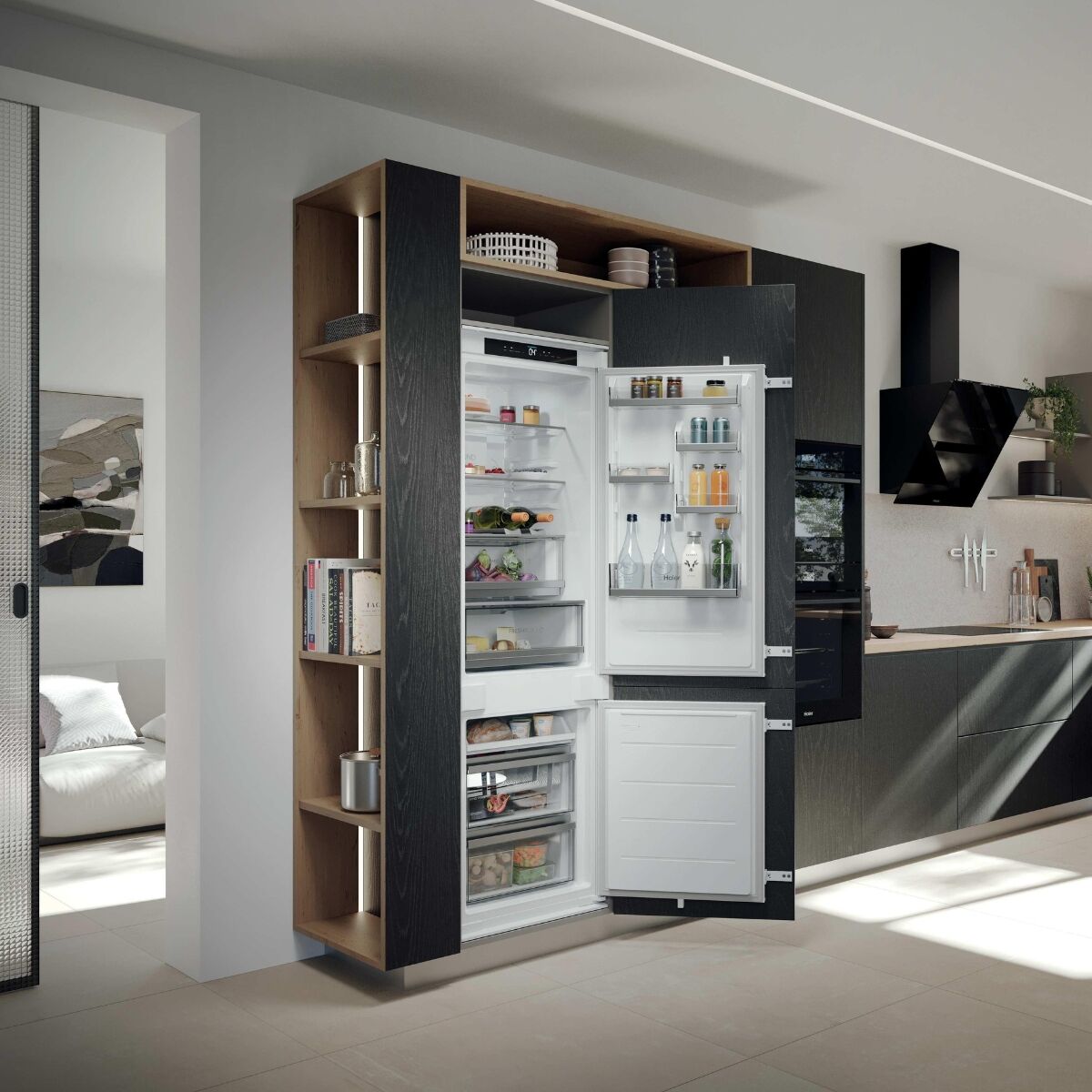 Haier HBQW5518E Fridge-freezer Integrated