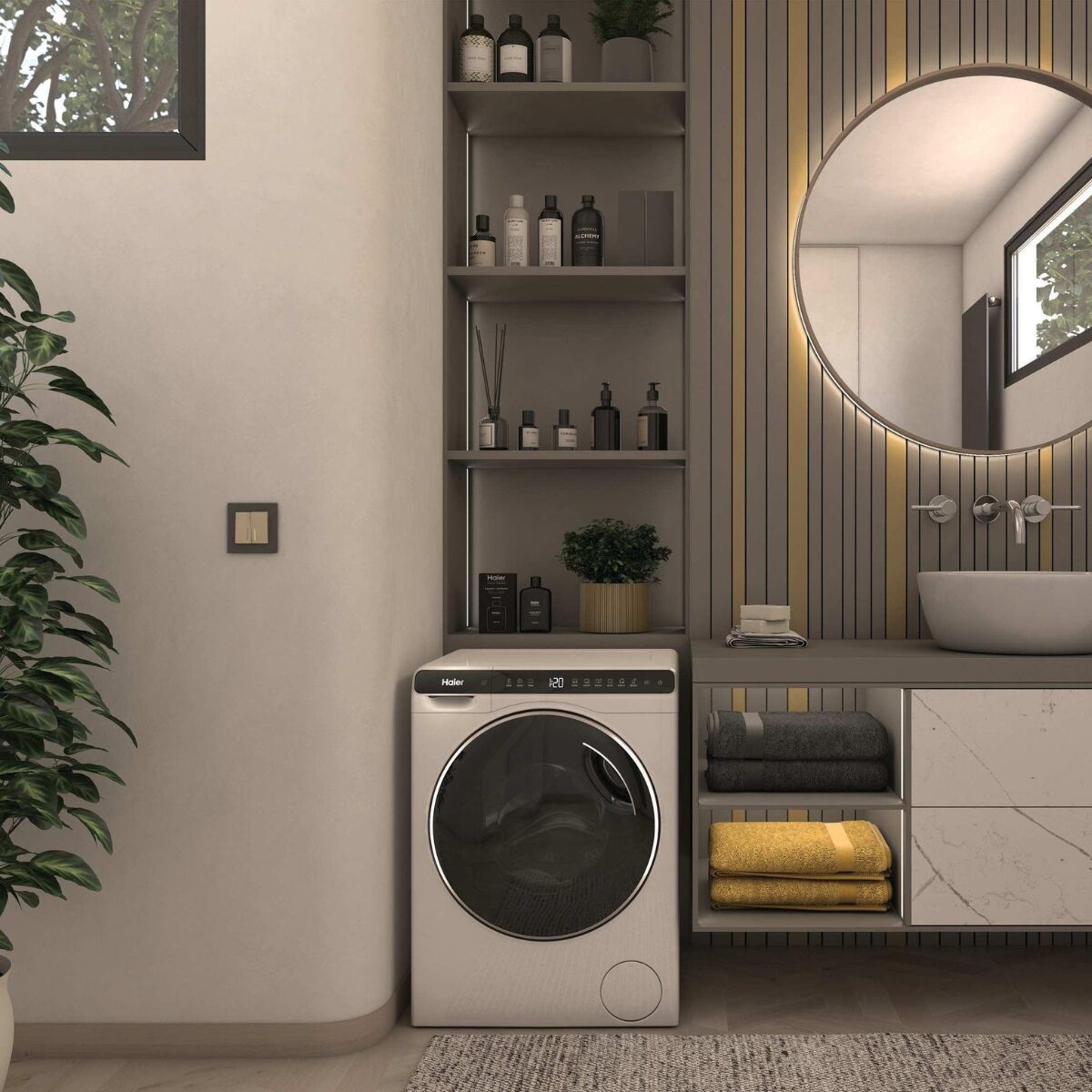 Haier HW50-BP12307U1-S Vaskemaskine Hvid
