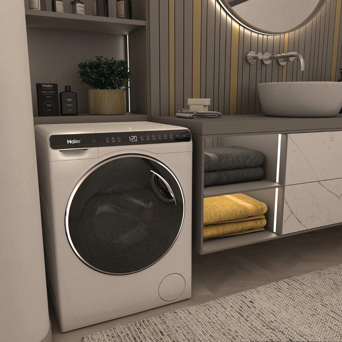 Haier HW50-BP12307U1-S Vaskemaskine Hvid