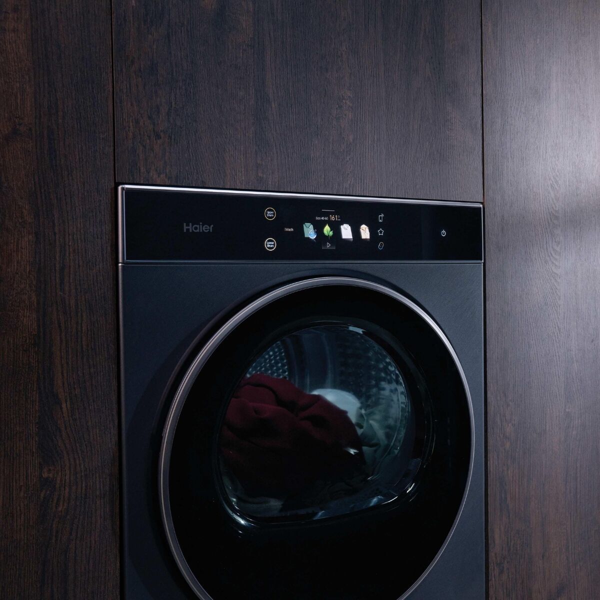 Haier CLC108-GNU1-S Combi wash and dryer Black