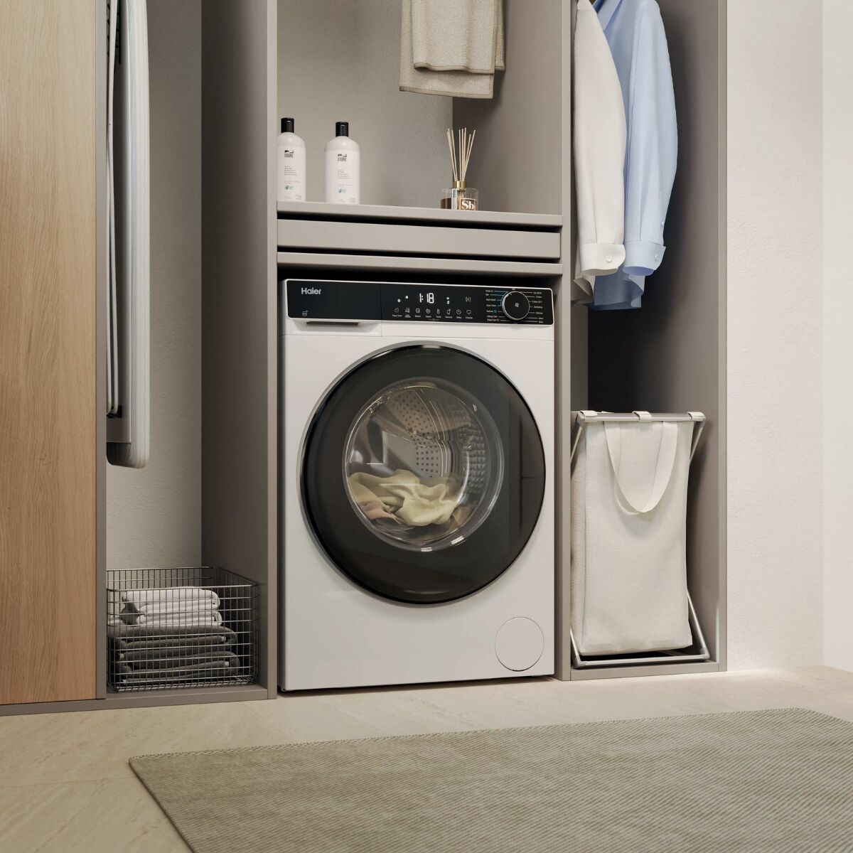 Haier HW80-BP14357TU-S Vaskemaskine Hvid