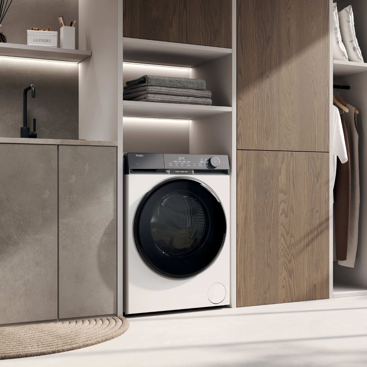 Haier HW90-BD14387US Vaskemaskine Hvid