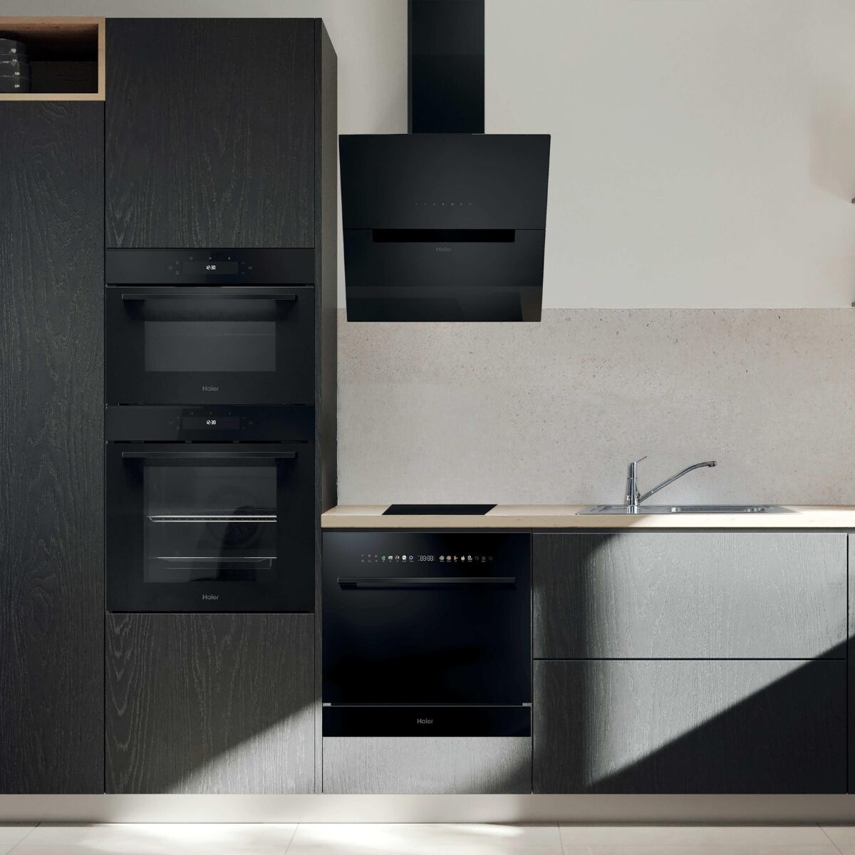 Haier XPI 8D9FFB Built-in dishwasher Black