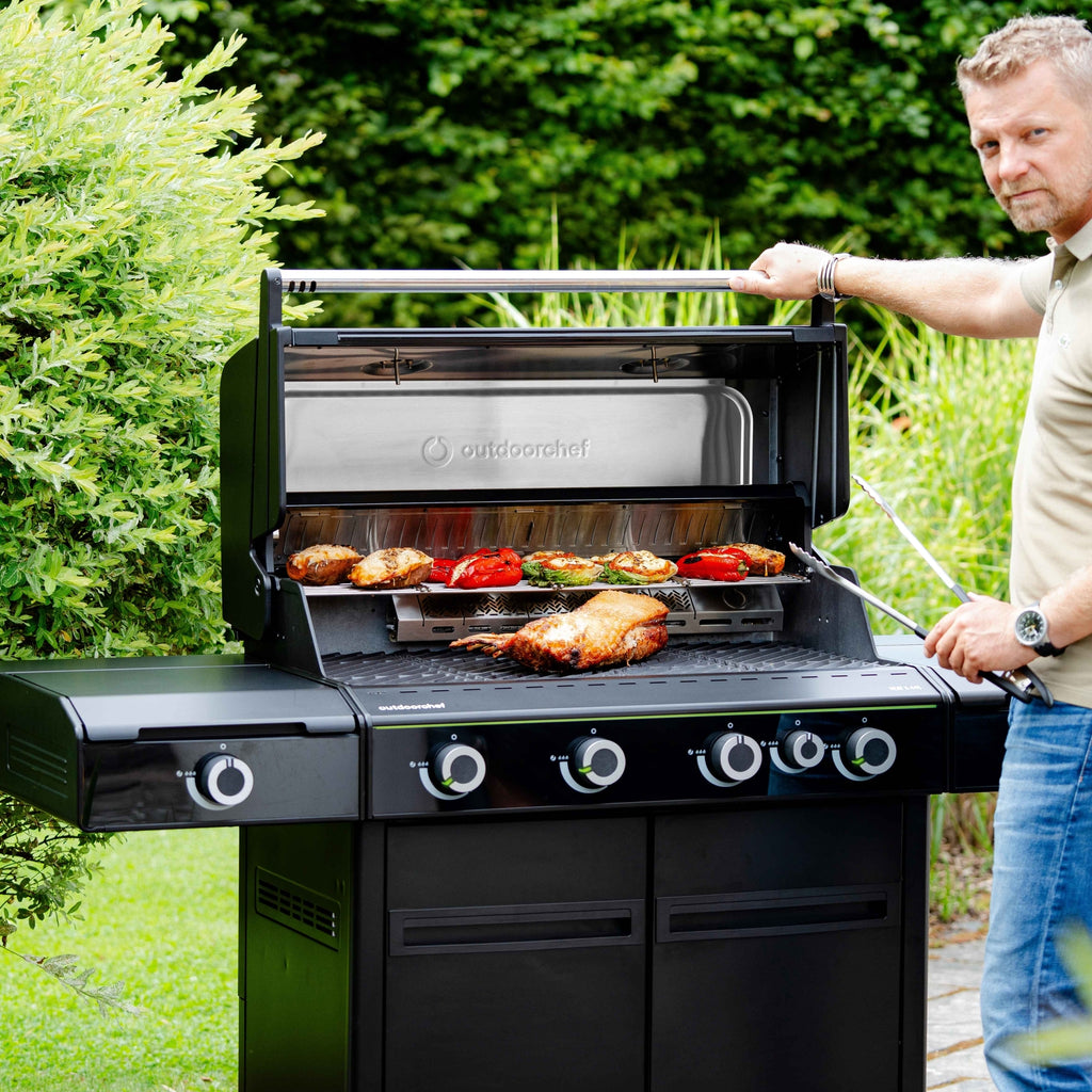Outdoorchef BBQ STATION HEAT X-445 30MBAR Gasgrill Sort