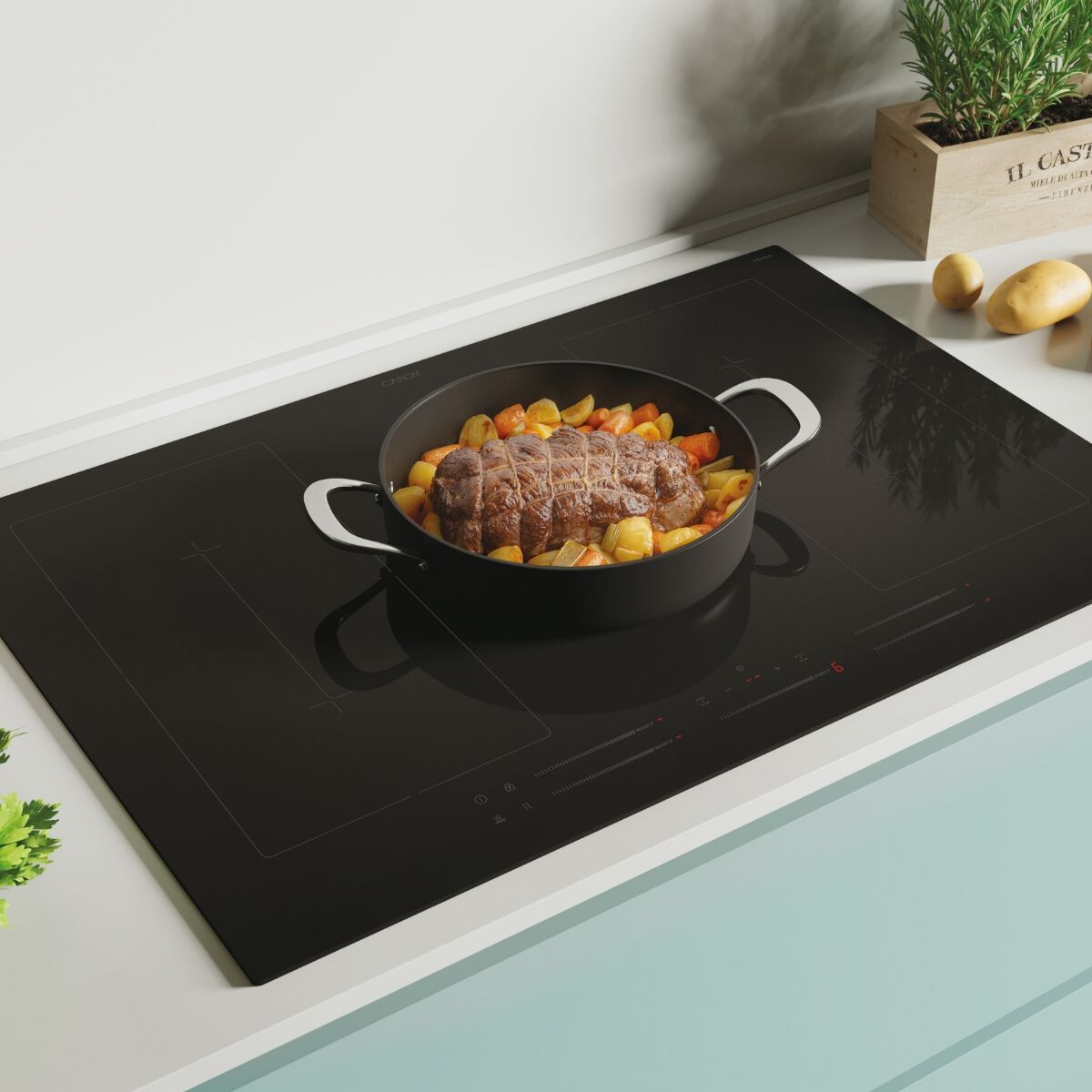 Candy CIFS85MCTT/1 Induction hob Black