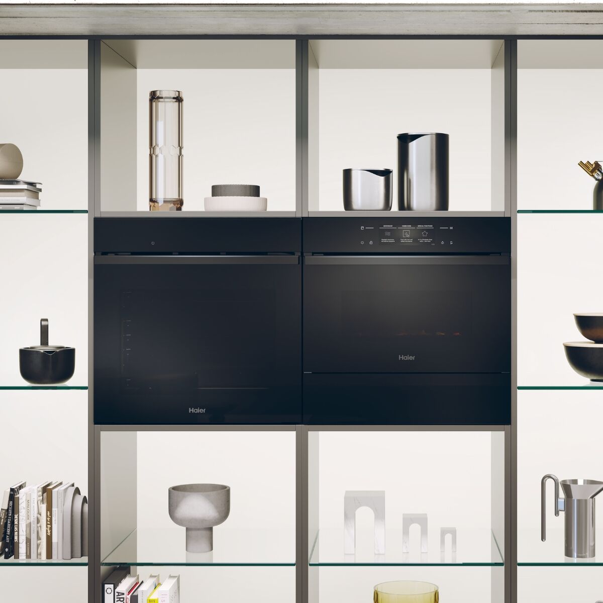 Haier H4 MWID69P6NQB Kombiovn Sort