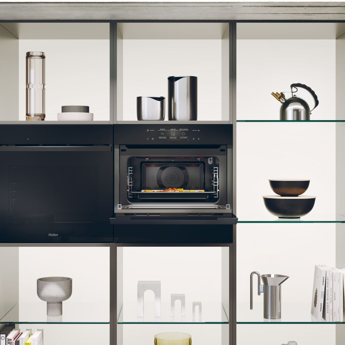 Haier H4 MWID69P6NQB Kombiovn Sort