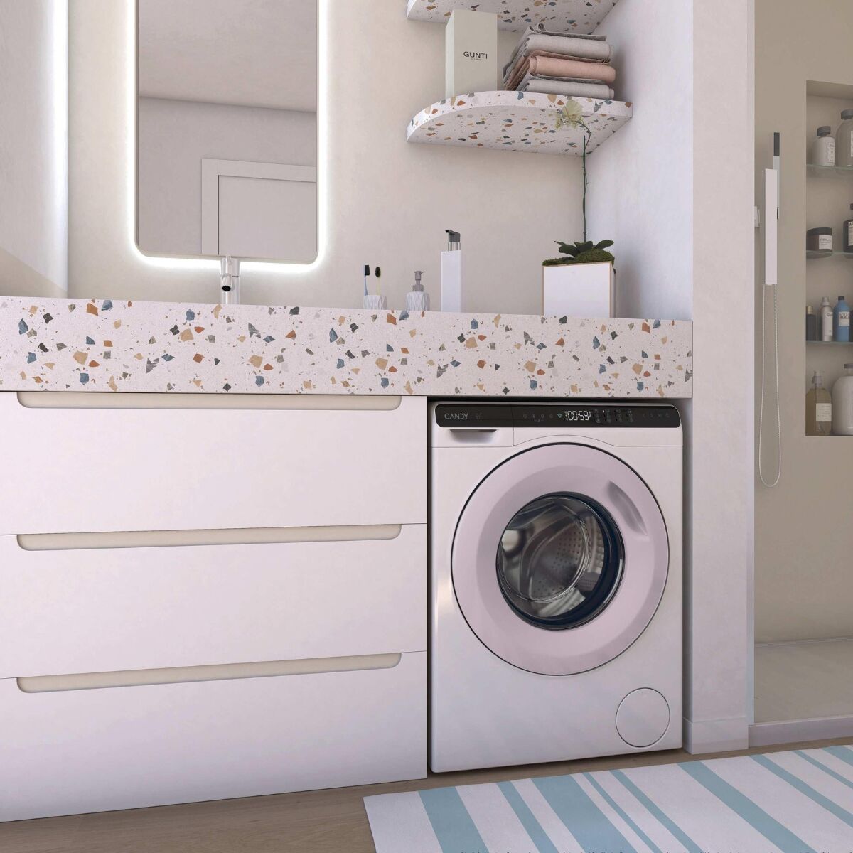 Candy CW50-BP12307WU-S Washing machine White