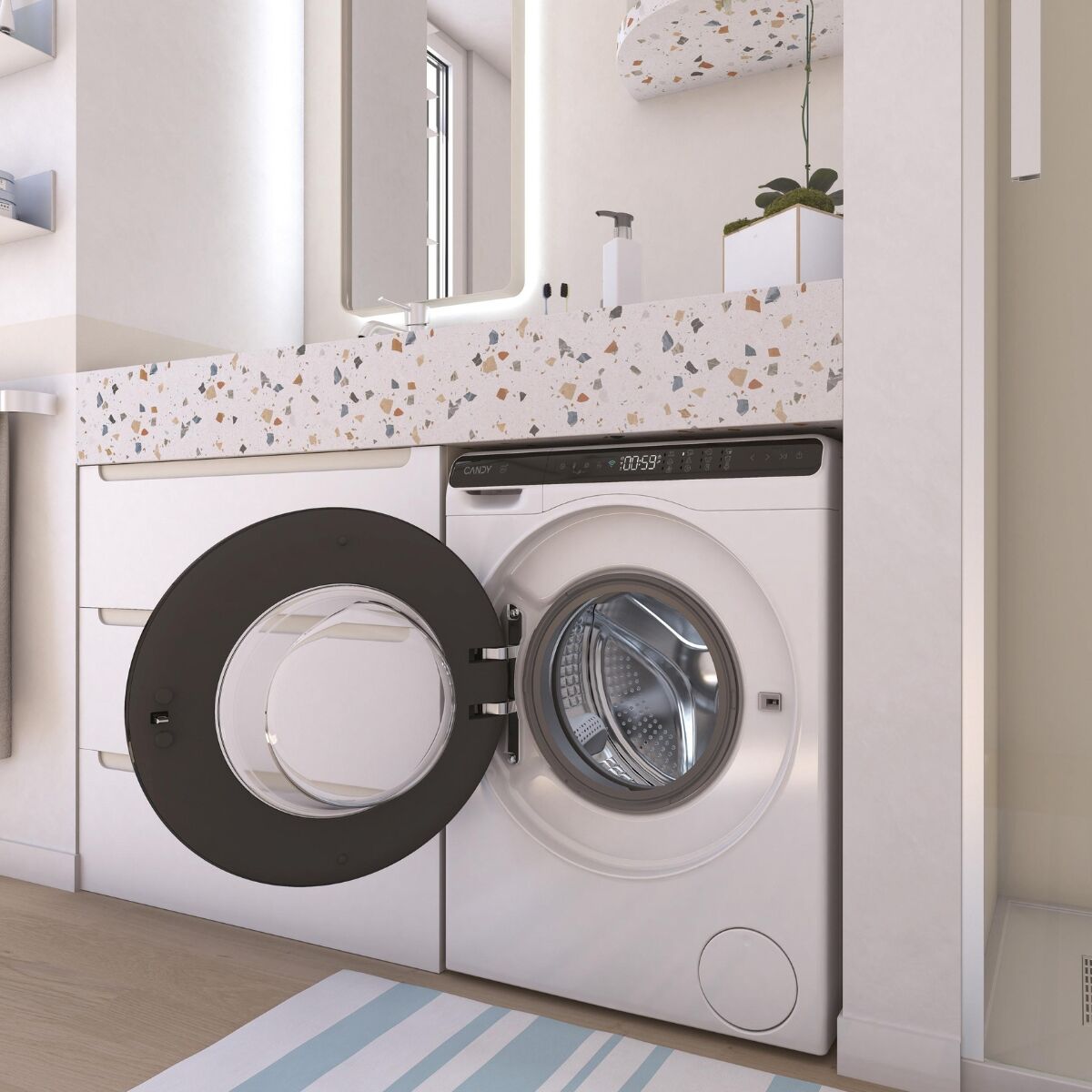 Candy CW50-BP12307WU-S Washing machine White