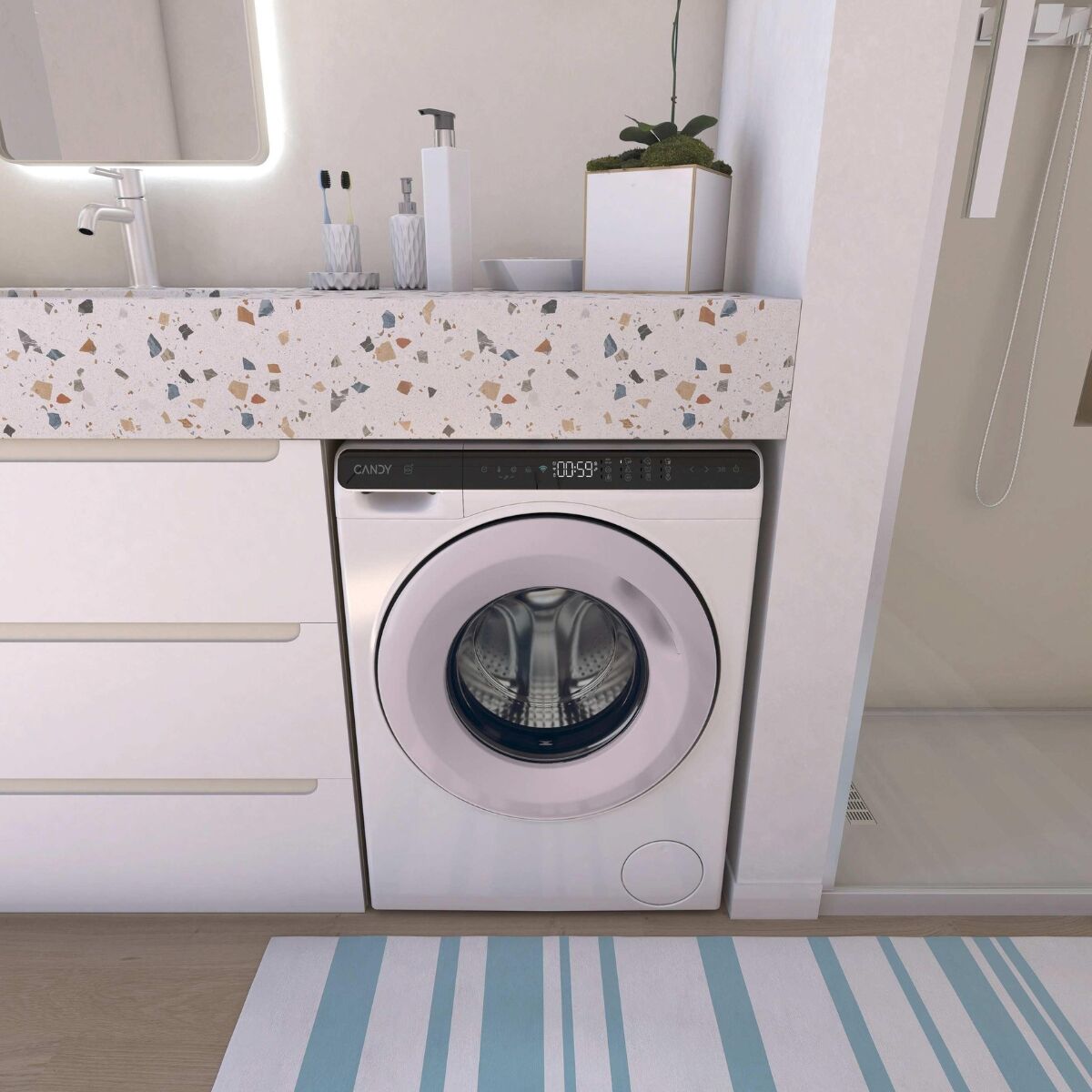 Candy CW50-BP12307WU-S Washing machine White
