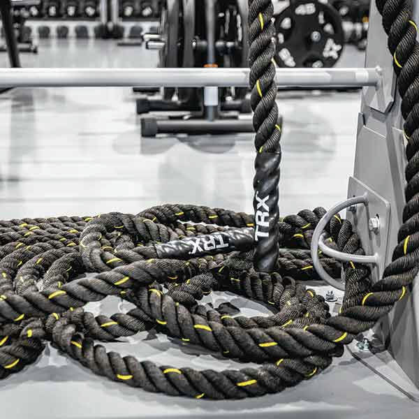 TRX short, 8 kg Battle rope Black