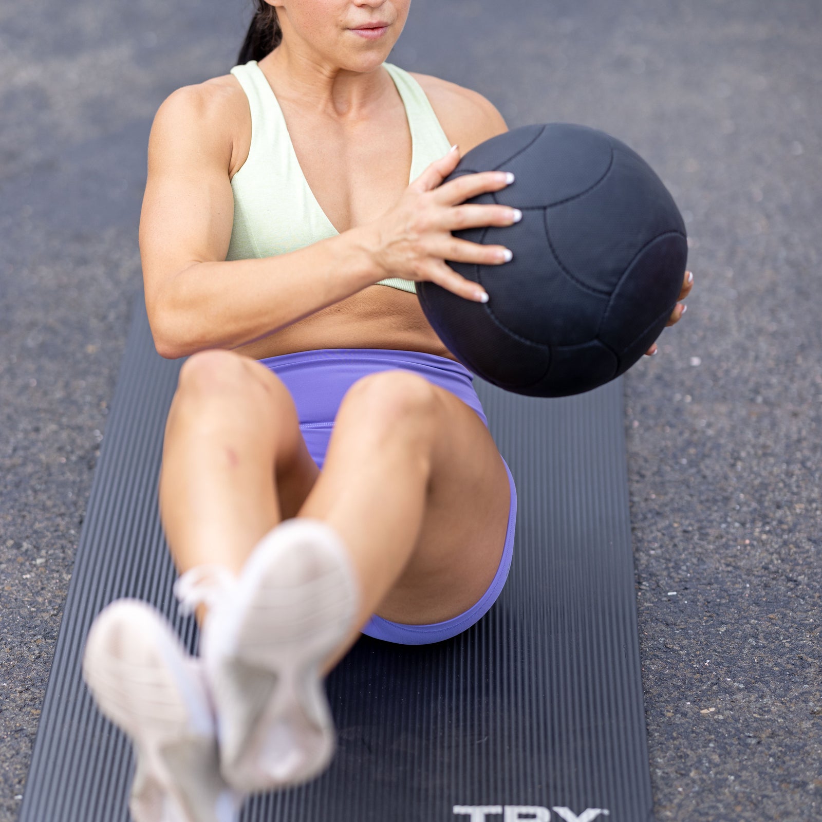 TRX HexGrip, 25 cm, 8 kg Medicine ball Black